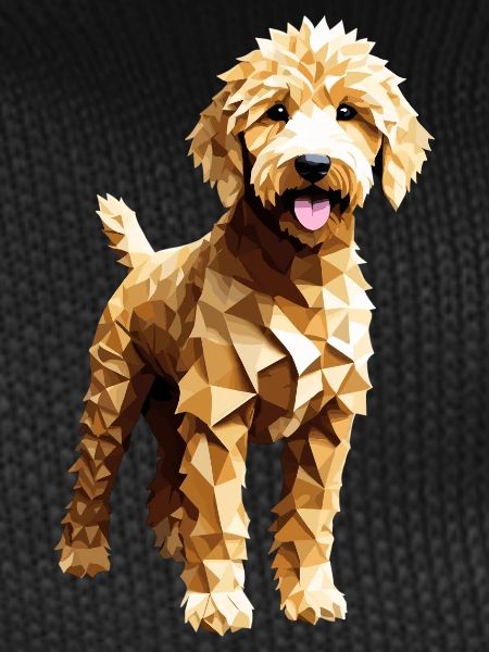 Goldendoodle Golden Doodle Dog Geometric