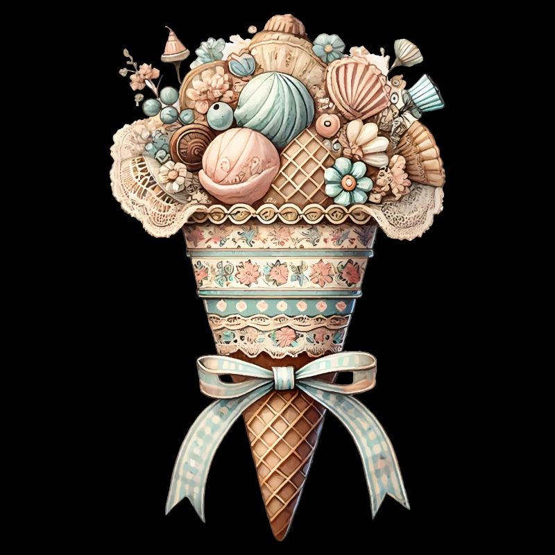 Un cornet de glace rempli de délices sucrés