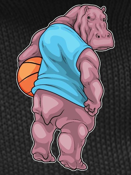 Hippopotame Basketteur Basketteur