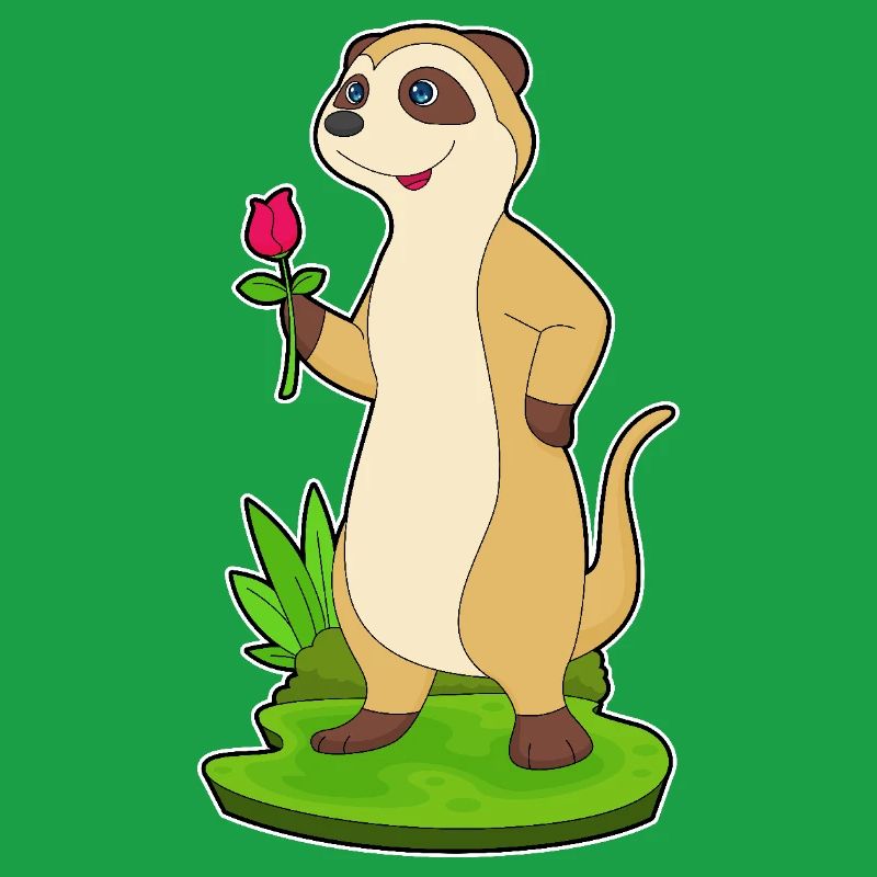 Suricate Rose Fleur