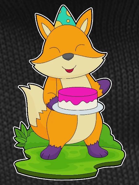 Fox Birthday Cake