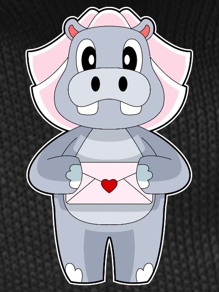 Hippopotamus Bridal Letter Wedding