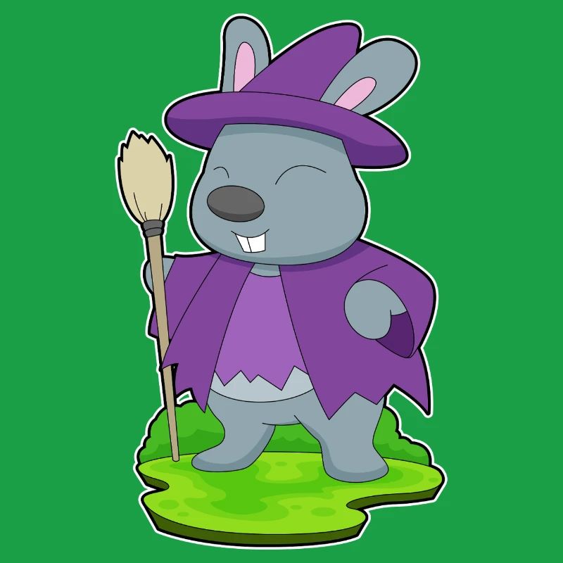 Balai Sorcière Lapin