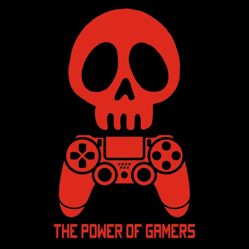 Roter Gamer-Schädel