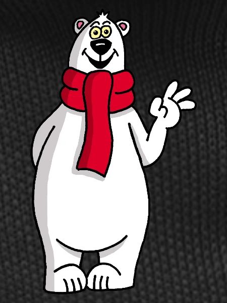 Funny polar bear