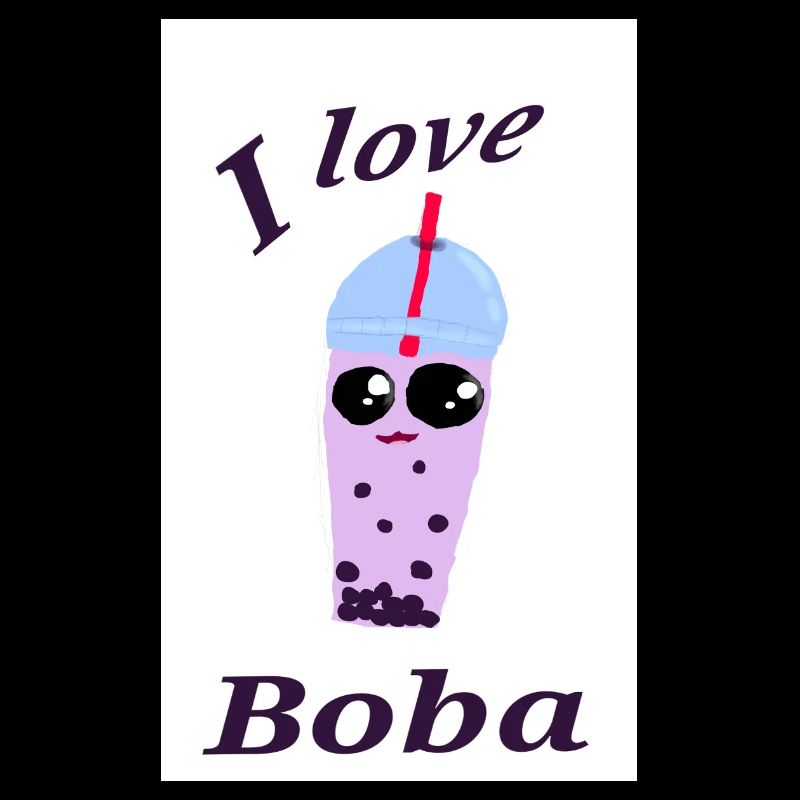 Funny Bubble Tea Illustration