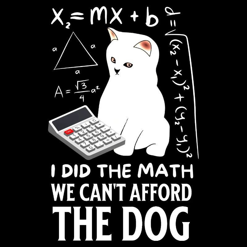 Conception mathématique humoristique de chat