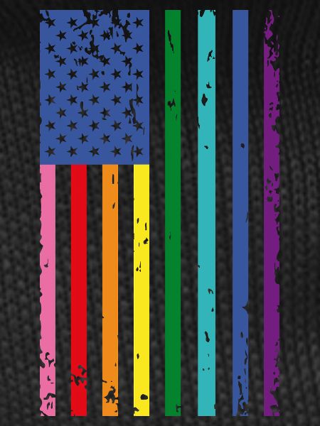 Rainbow USA Flag