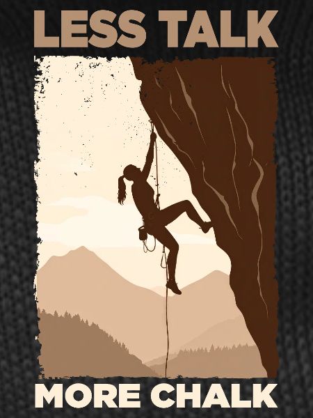 Climber Silhouette Motivational Design