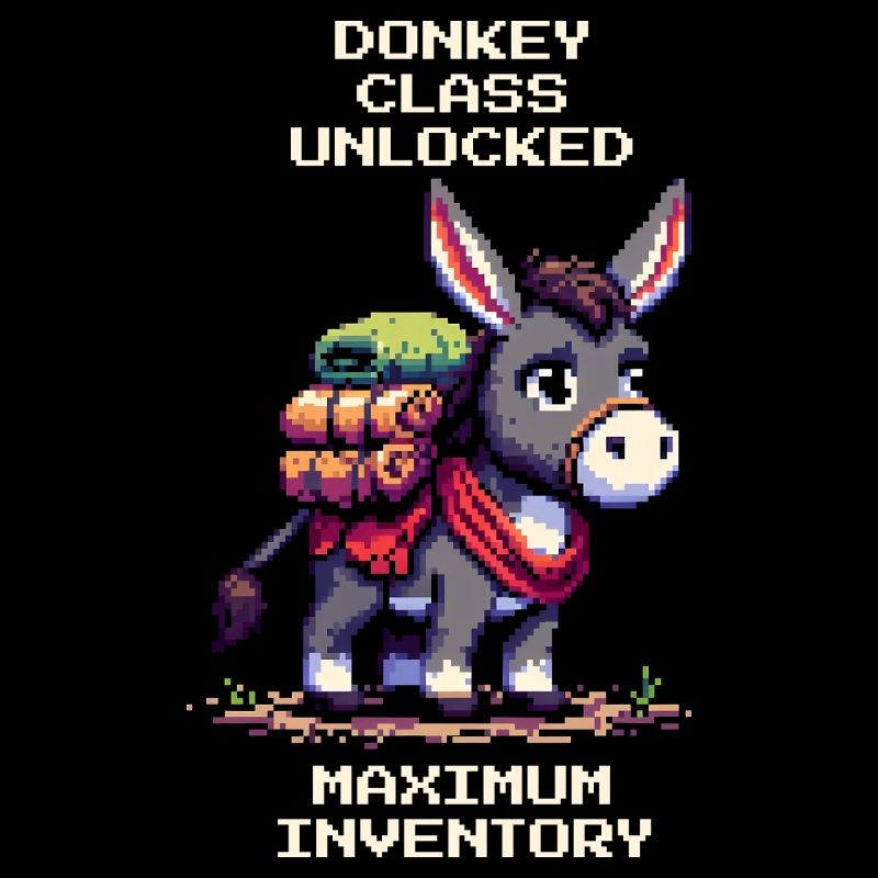 Donkey Class: Max Inventory | RPG Donkey Pixel Art