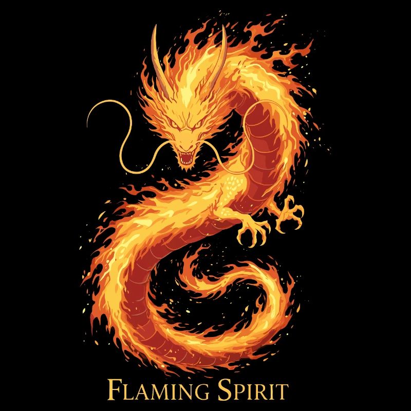 Flammender Geister Drache