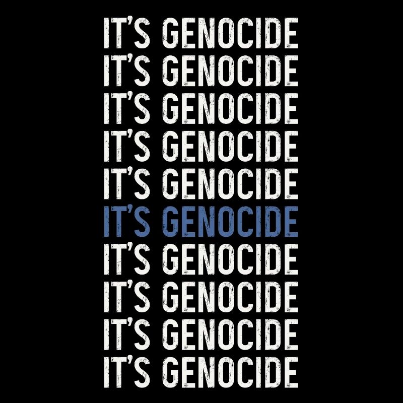 Phrase typographique Génocide répété