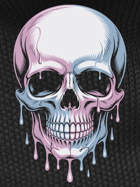 Kawaii Pastel Goth Skull