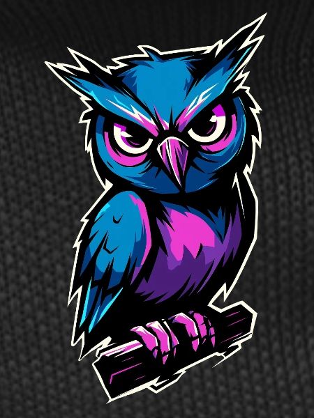 blue purple owl :)