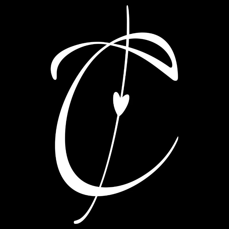 Lettre C Alphabet Initial Monogramme Visage de poche