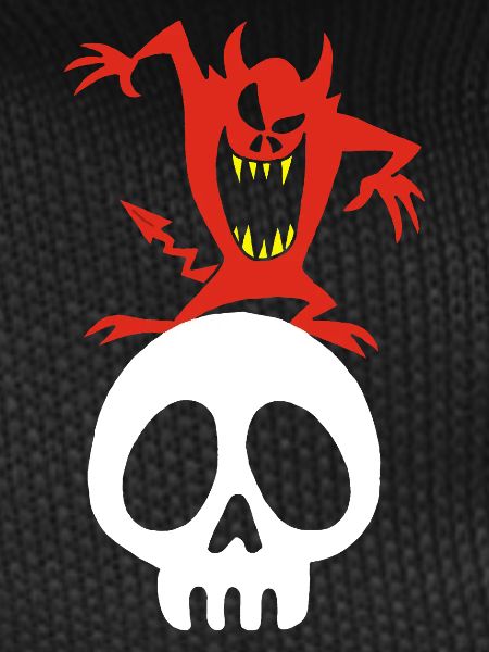Demon on a Skull