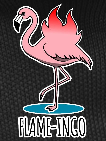 Flame-Ingo - ein flammender Flamingo