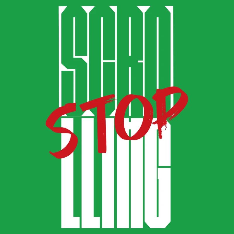 Stop Scrolling Typography design