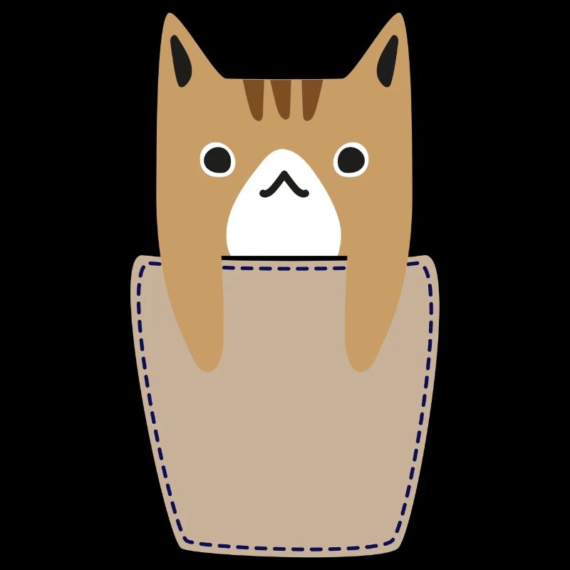 Brusttasche mit Katze