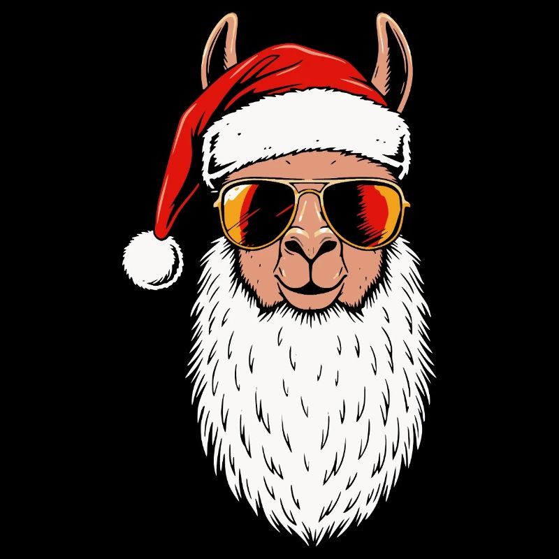 Santa Lama Fun Design Noël