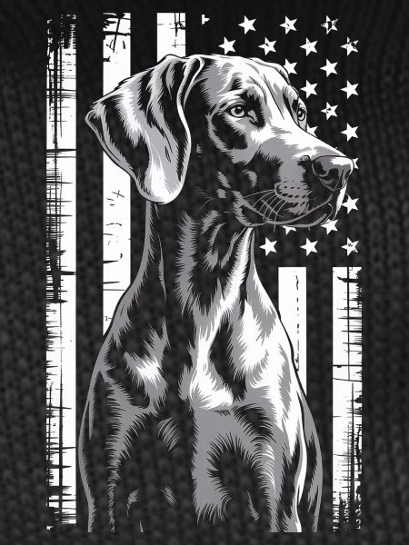 Patriotic Greyhound Portrait