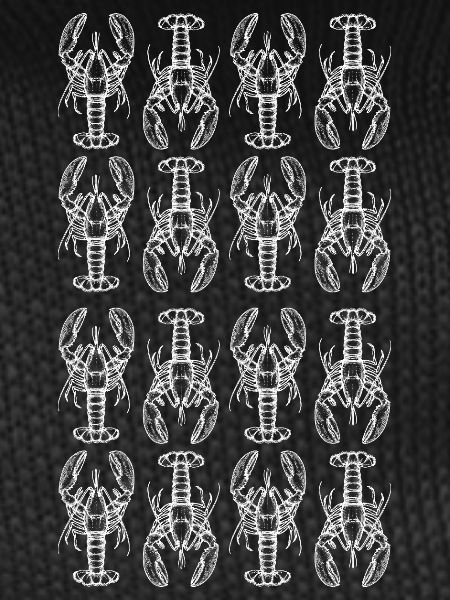 Lobster Glyph Repeating Pattern