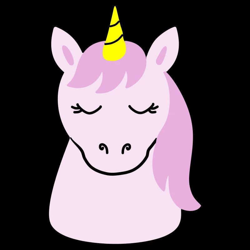 Licorne mignonne aux yeux fermés