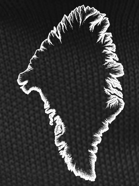 Greenland silhouette white