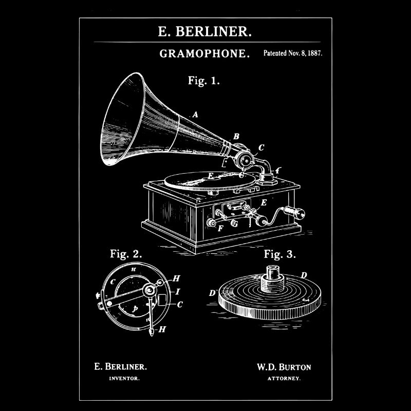 Plan vintage de gramophone