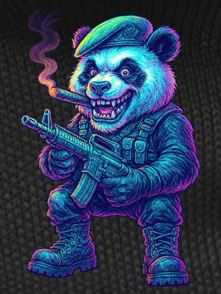 Neon Panda Mercenary 