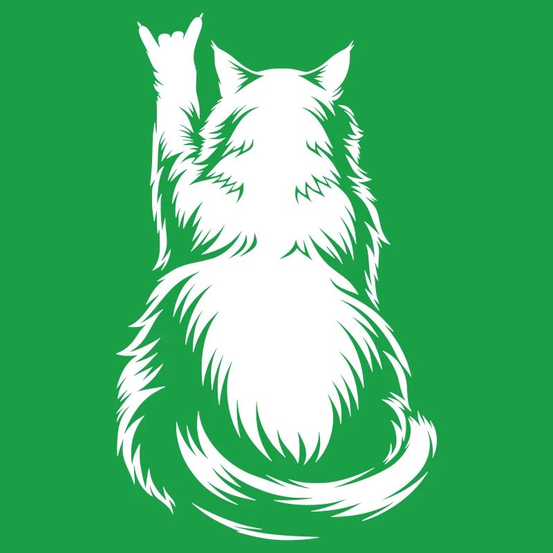 Rock Cat Back View – Devil Horns