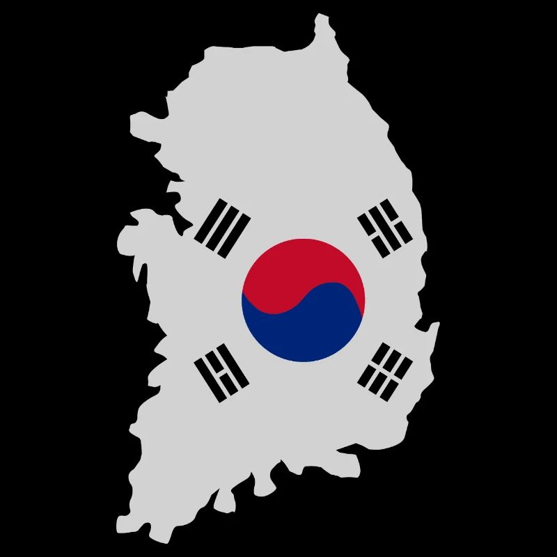 South Korea flag map