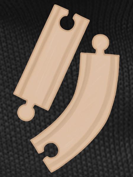 Wooden Curves Puzzle Pattern Rails