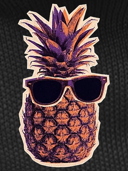 Cool pineapple with sunglasses