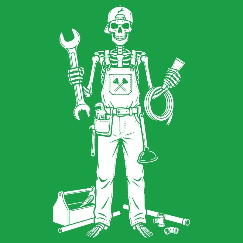Skeleton Mechanic with Tools