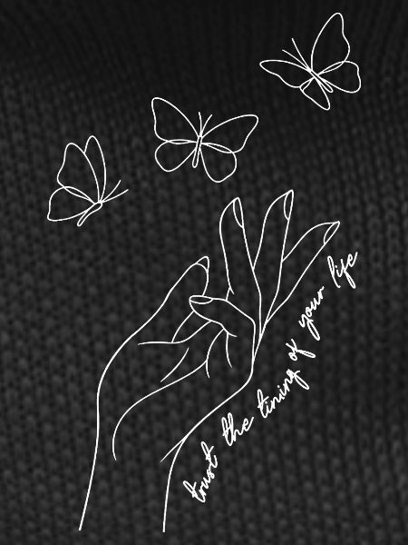 Inspiring butterfly fan graphic