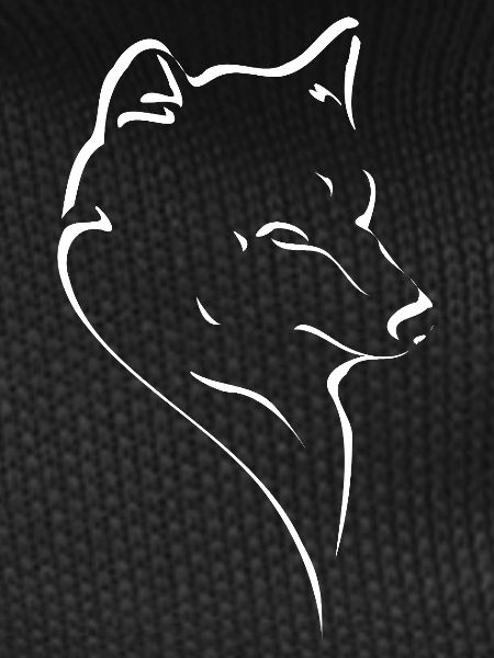 Wolf's Silhouette Line Art