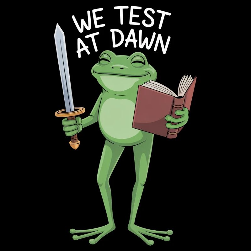 Dawn Test Frog: Sword & Scroll
