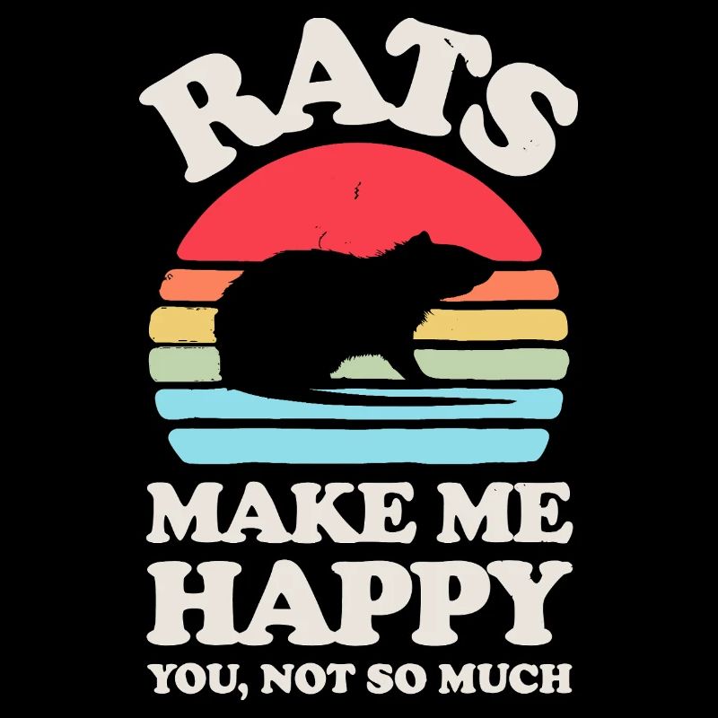 Rats Me rendent heureux Conception de coucher de soleil