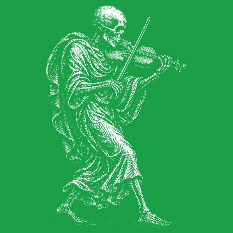  Skeleton playing the violin