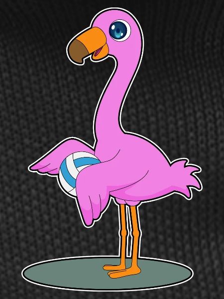 Flamingo Volleyball Player Volleyball