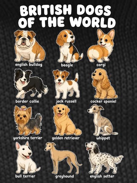 British Dog Breed Chart Cute
