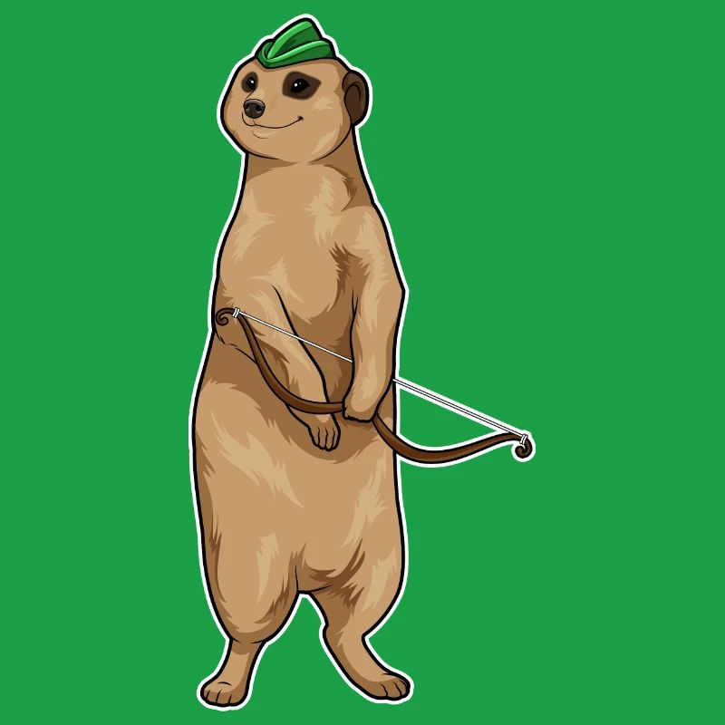 Erdmännchen Bogenschütze Bogen