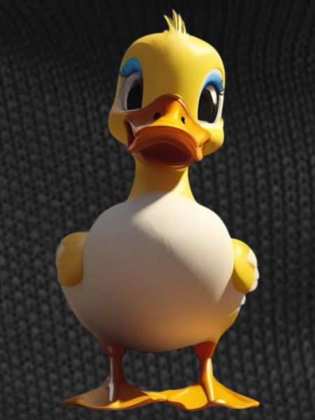 Quirky Cartoon Duck Character