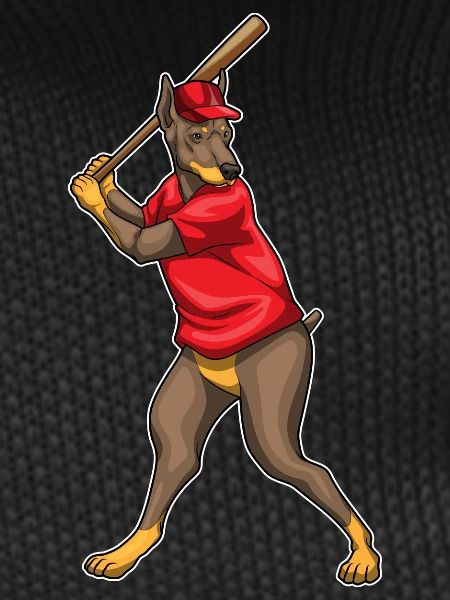 Doberman Baseball Baseball Bat