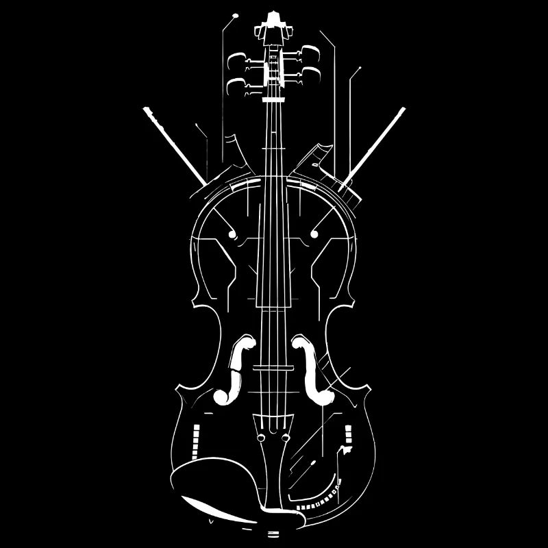 Violin Line Drawing