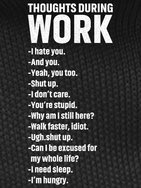 thoughts during work
