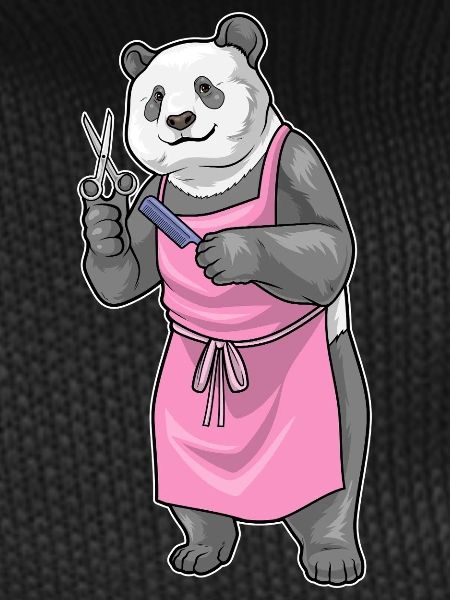 Panda Hairdressing Scissors Comb