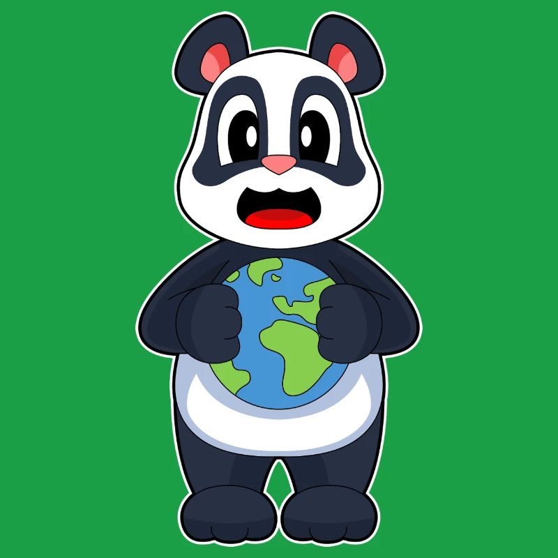 Globe terrestre panda