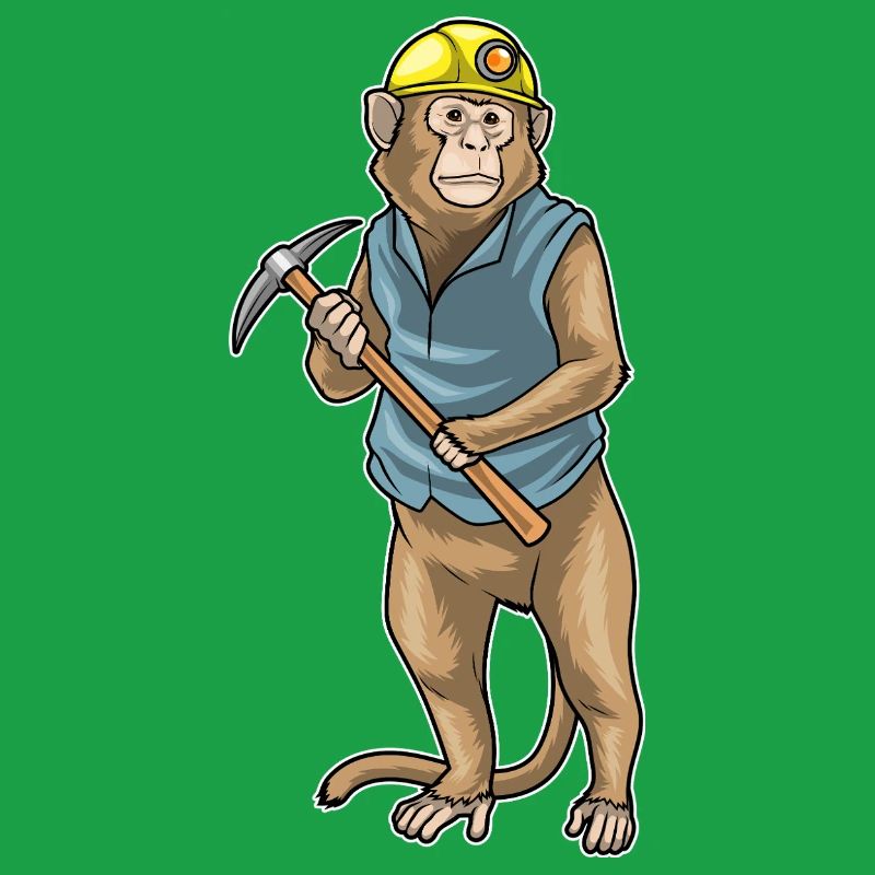 Monkey Miner Pioche Exploitation minière